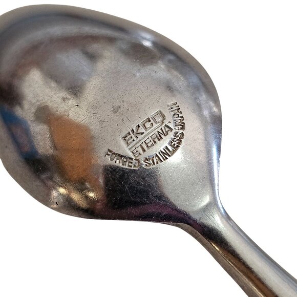 Ecko Canoe Muffin Teaspoon Spoon 6.75" stainless Rosewood handle midcentury boho - Picture 6 of 8